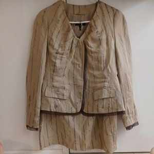 Vintage Escada Linen Silk Suit 40